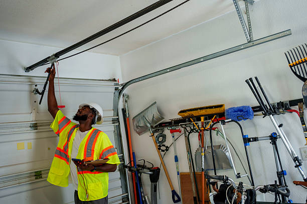 Professional Garage Door Installation technician working in Waukomis, OK